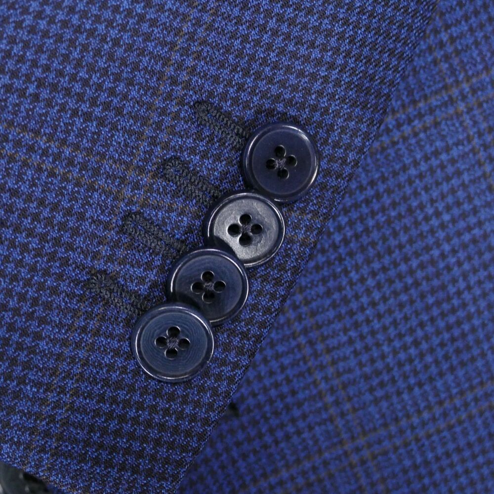 Ermenegildo Zegna Sport Coat Blazer Men 38S Blue Plaid Trofeo Wool 3-Button - Picture 2 of 12